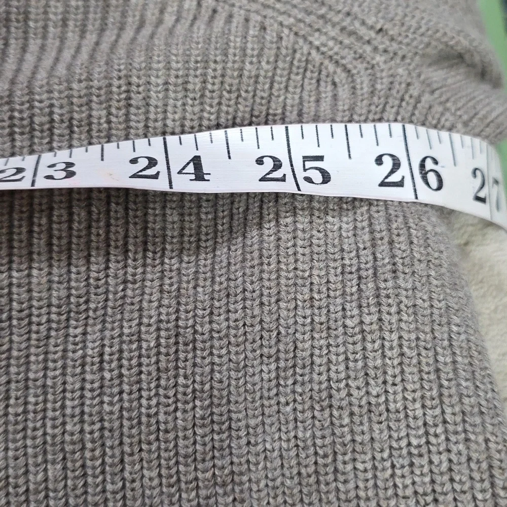 H & M Men's Slim Fit Sweater Grayish Tan? 1/4 Zip Mock Neck Sz 3XL‎ EUC *READ*